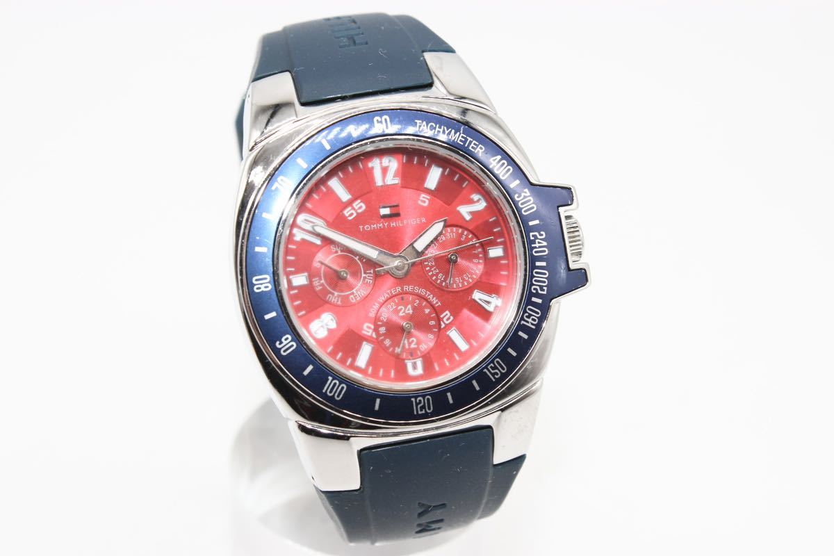 TOMMY HILFIGER メンズ腕時計 クロノグラフ クォーツ 稼働中 クロノ 