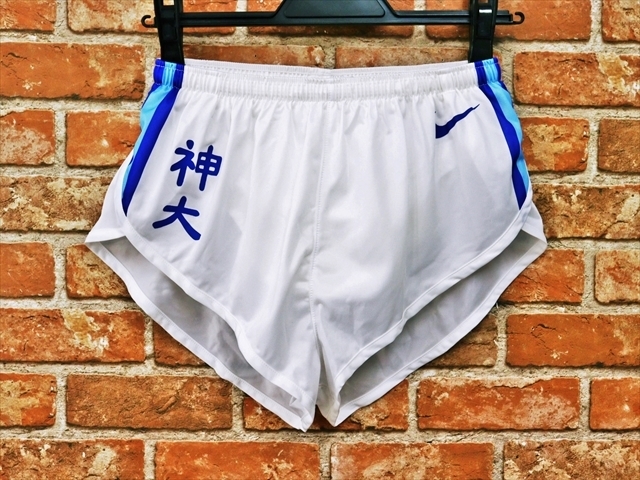 PK3-883NIKEナイキ♪神大入り♪微光沢感*インナーパンツ一体型☆ランニングパンツ♪白＆青※一番安価な送料はゆうパケットなら210円♪