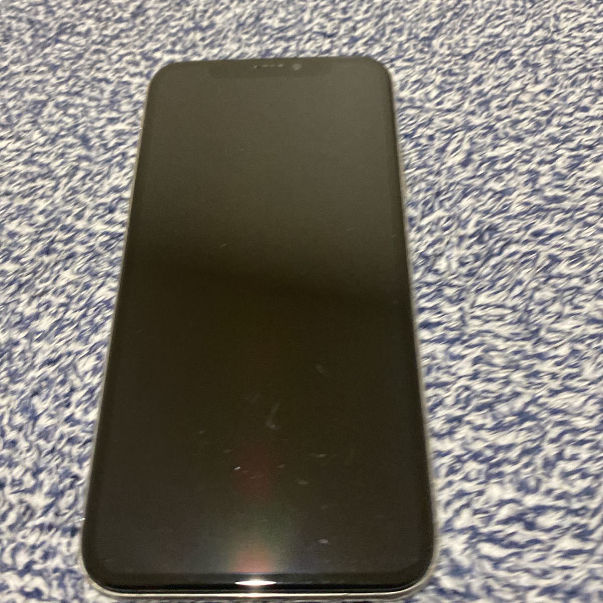 1円〜 SIMフリー iPhoneX シルバー 256GB 判定○ 送料無料 バッテリー77%