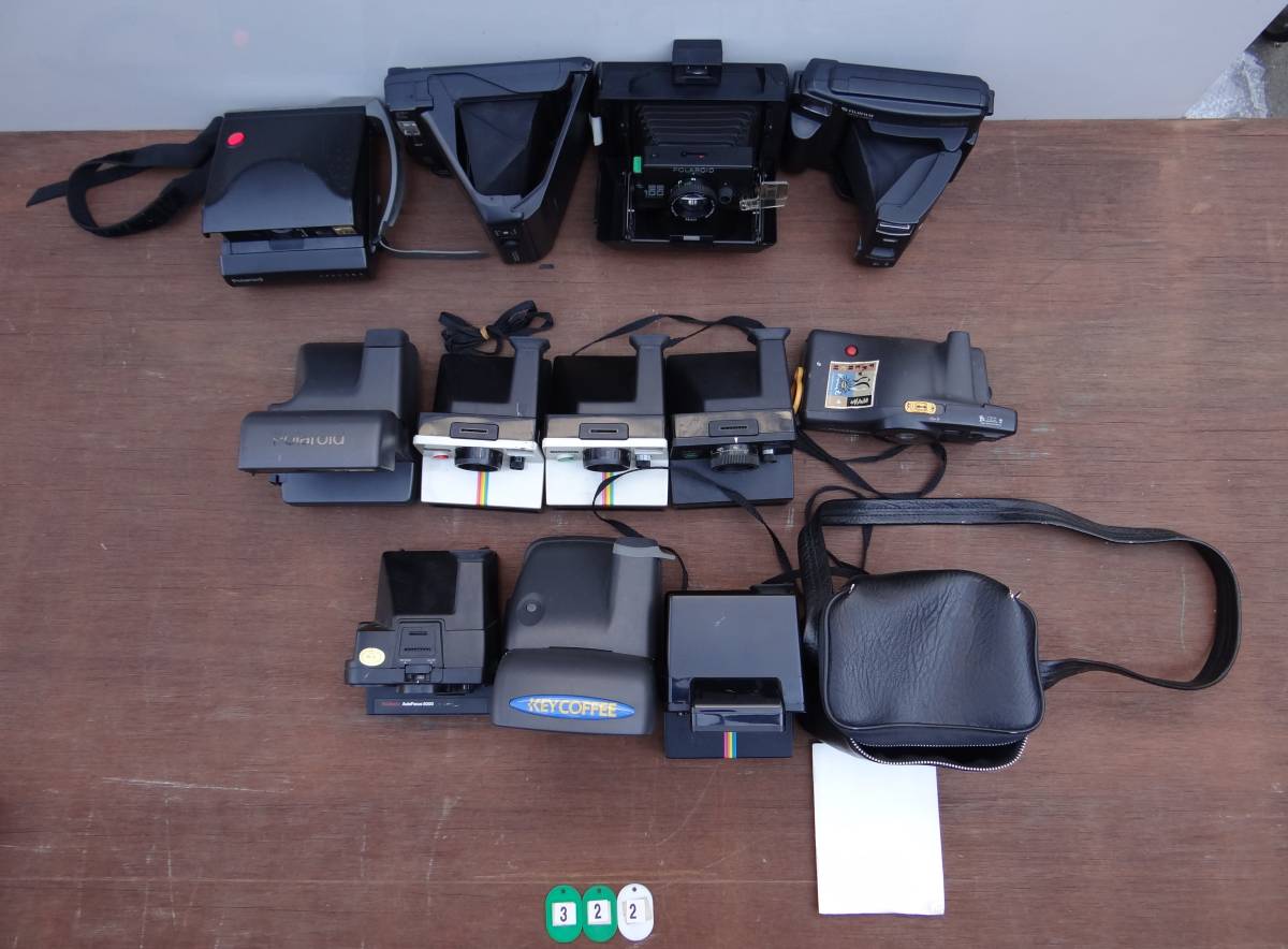 Z322D Polaroid　ポラロイド　keycoffeePolaroid　Instant 1000 Deluxe POLAROID LAND CAMERA　等12台セット ジャンク まとめ売り