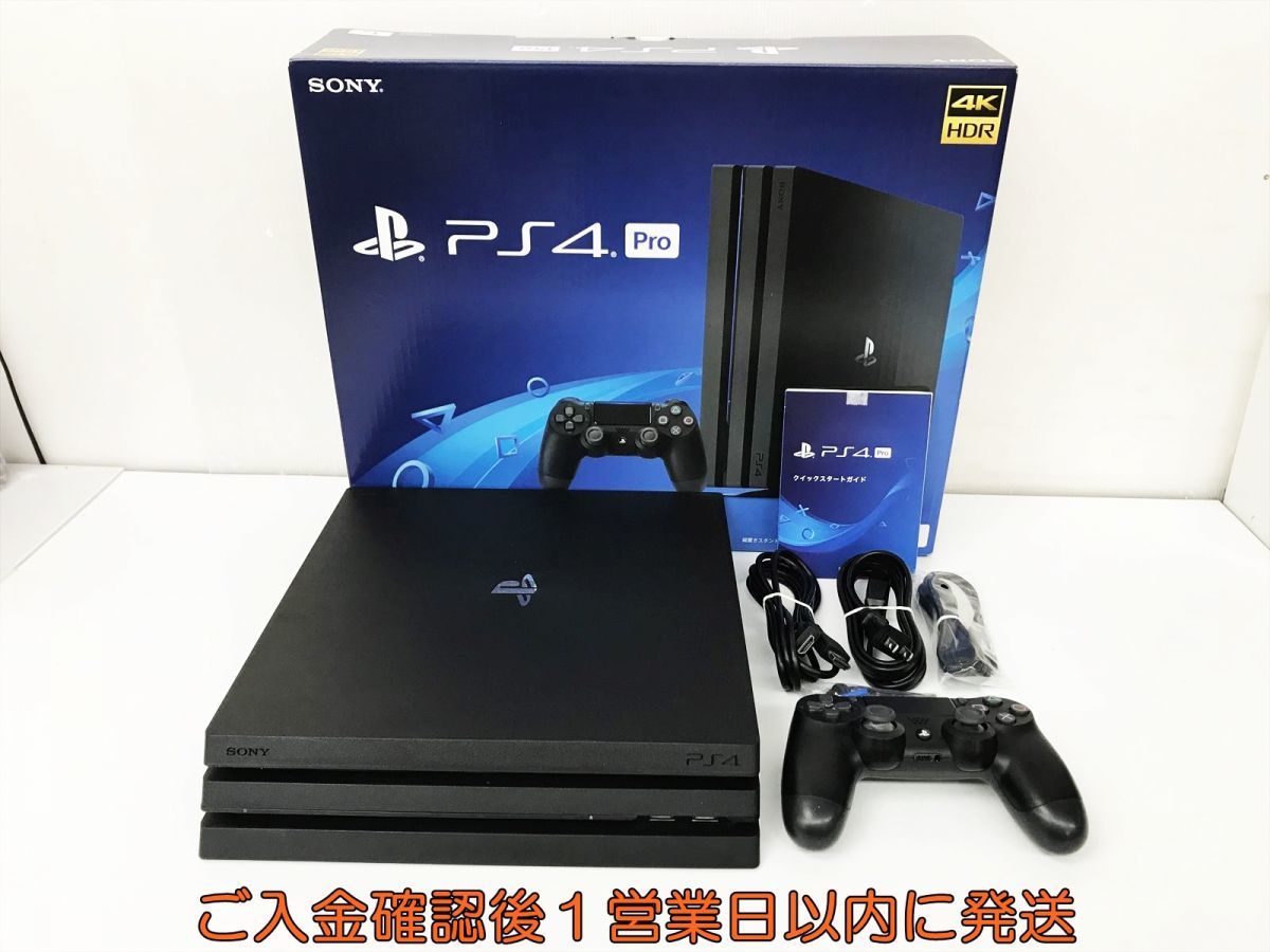 【1円】PS4 Pro 本体 セット 1TB ブラック SONY PlayStation4 CUH-7100B 動作確認済 箱 コントローラー プロ DC09-198jy/G4