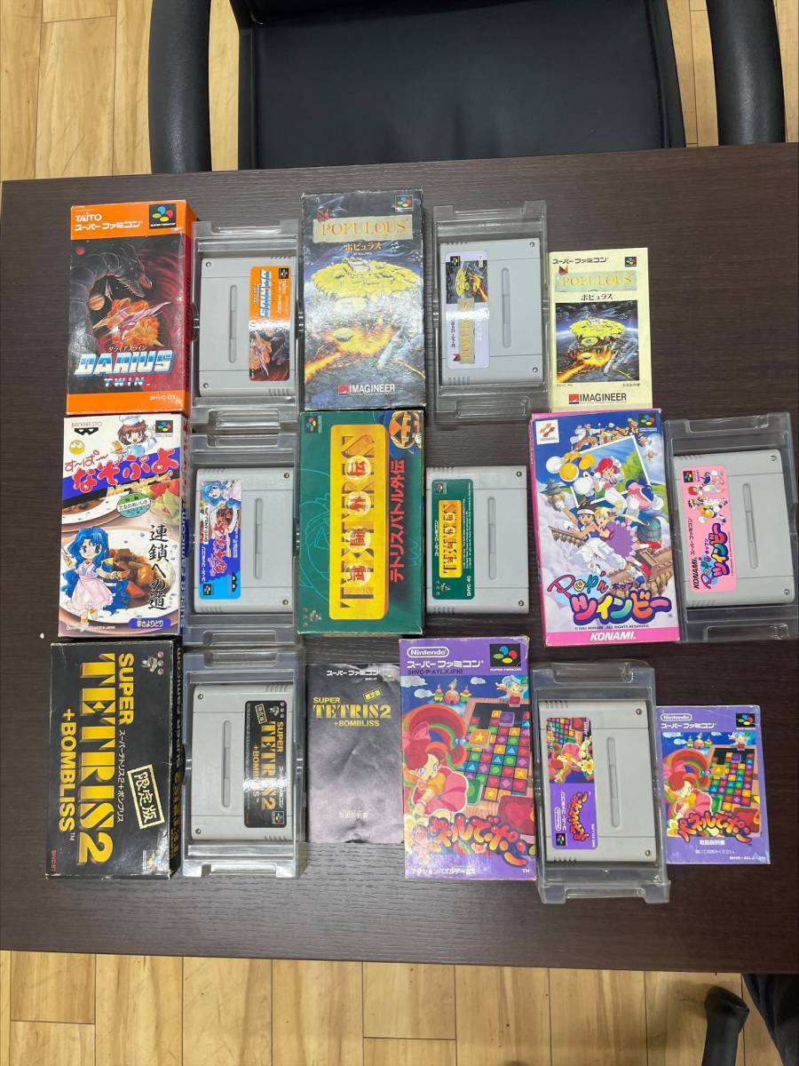 18887 レトロゲームまとめ FC原人箱説付/ロックマン7箱説付/ポップン