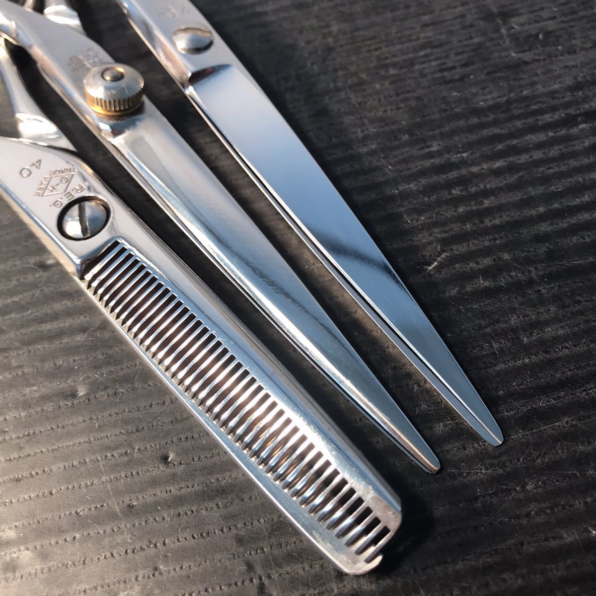 ☆高級 美容 理容鋏 神田文一商店 シザー セニング 3点セット Sin S2