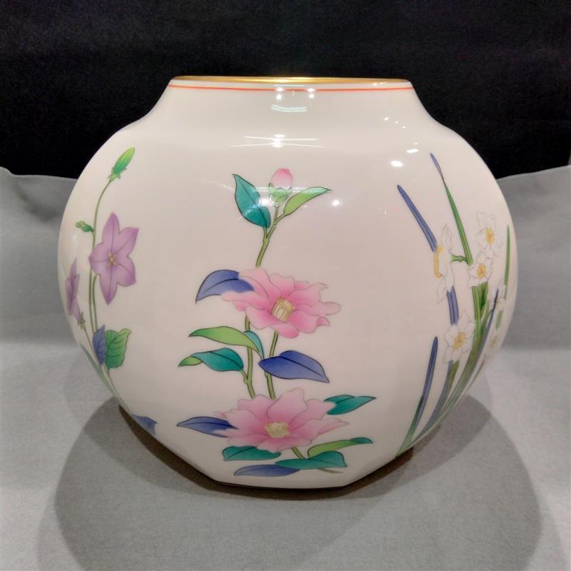 2579 香蘭社　春蘭　花瓶 香蘭社 花瓶 フラワー ベース 大壺 壺 春蘭