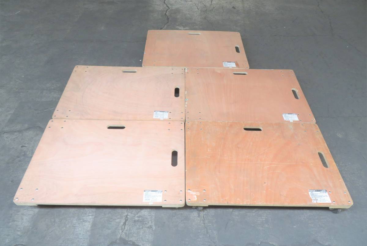 I-421）来店・引き取り限定☆山善/YAMAZEN☆木製平台車 5台セット☆WD-9060☆900㎜×600㎜☆中古品