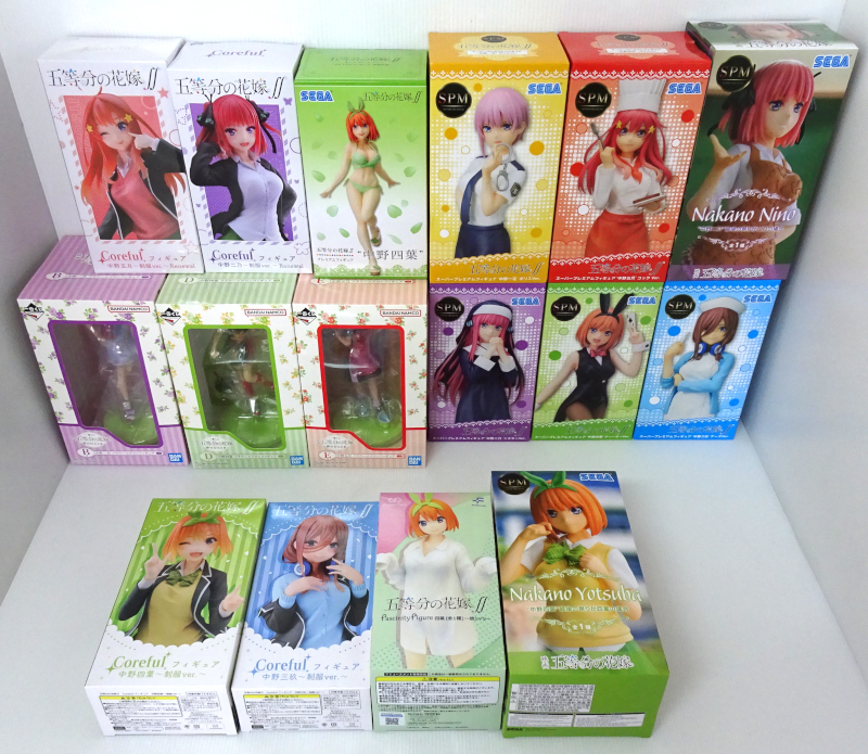 ★五等分の花嫁 SPM coreful プレミアムフィギュア 夢のひととき 等 プライズ 一番くじ フィギュア 16点 セット 未開封