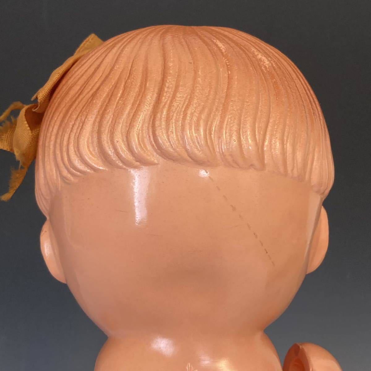 デコちゃん人形 セルロイド 人形 昭和レトロ レア キューピー 当時物 ①セルロイド人形 約25㎝（背中にマーク有）デコちゃん キューピー