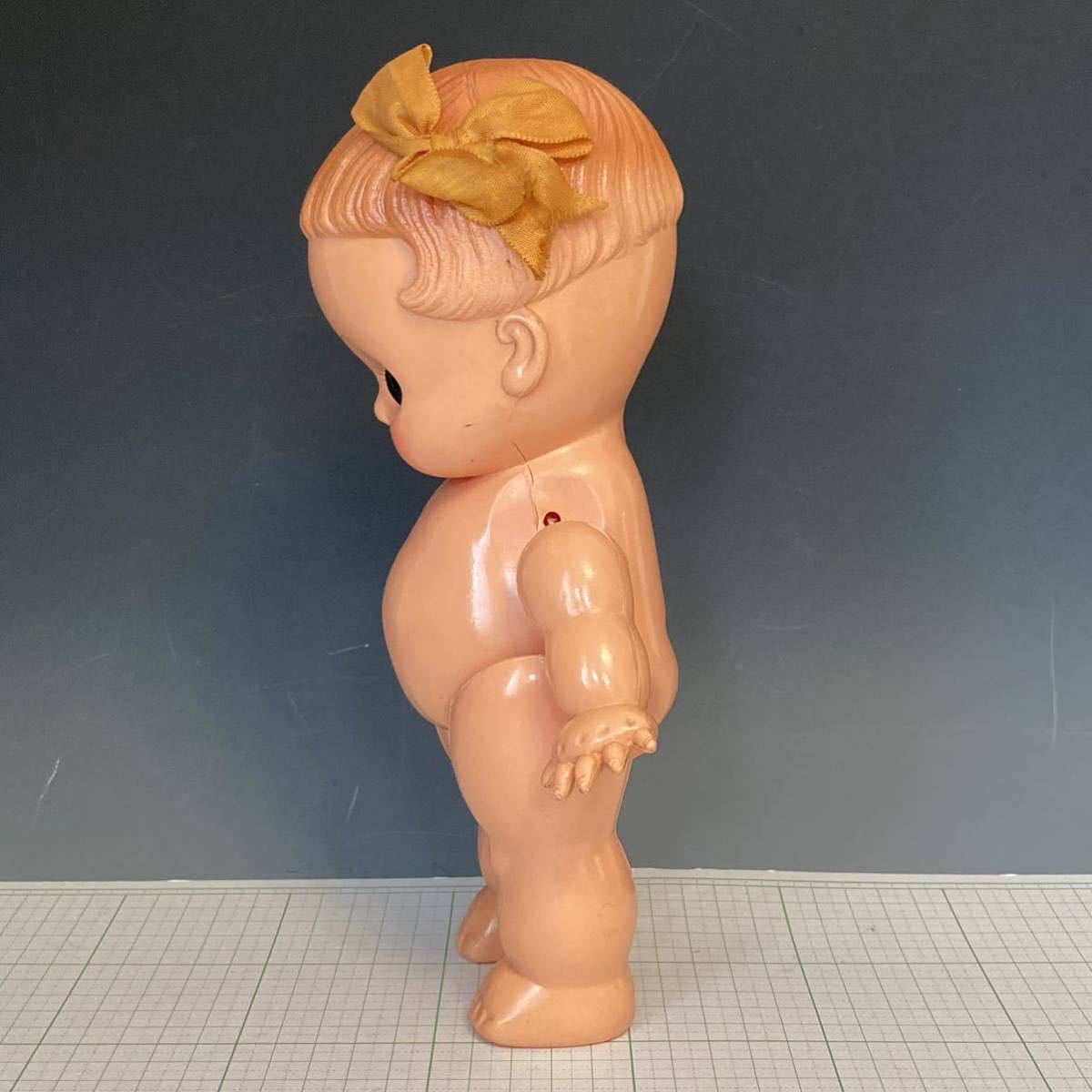 デコちゃん人形 セルロイド 人形 昭和レトロ レア キューピー 当時物 ①セルロイド人形 約25㎝（背中にマーク有）デコちゃん キューピー