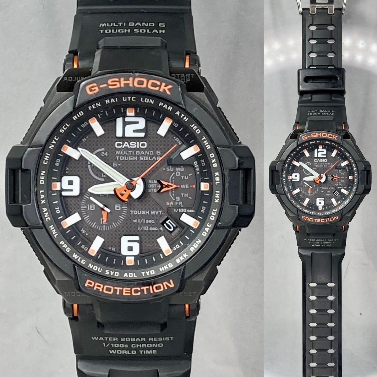 美品 箱説付G-SHOCK GW-4000-1AER グラビティマスター スカイ 