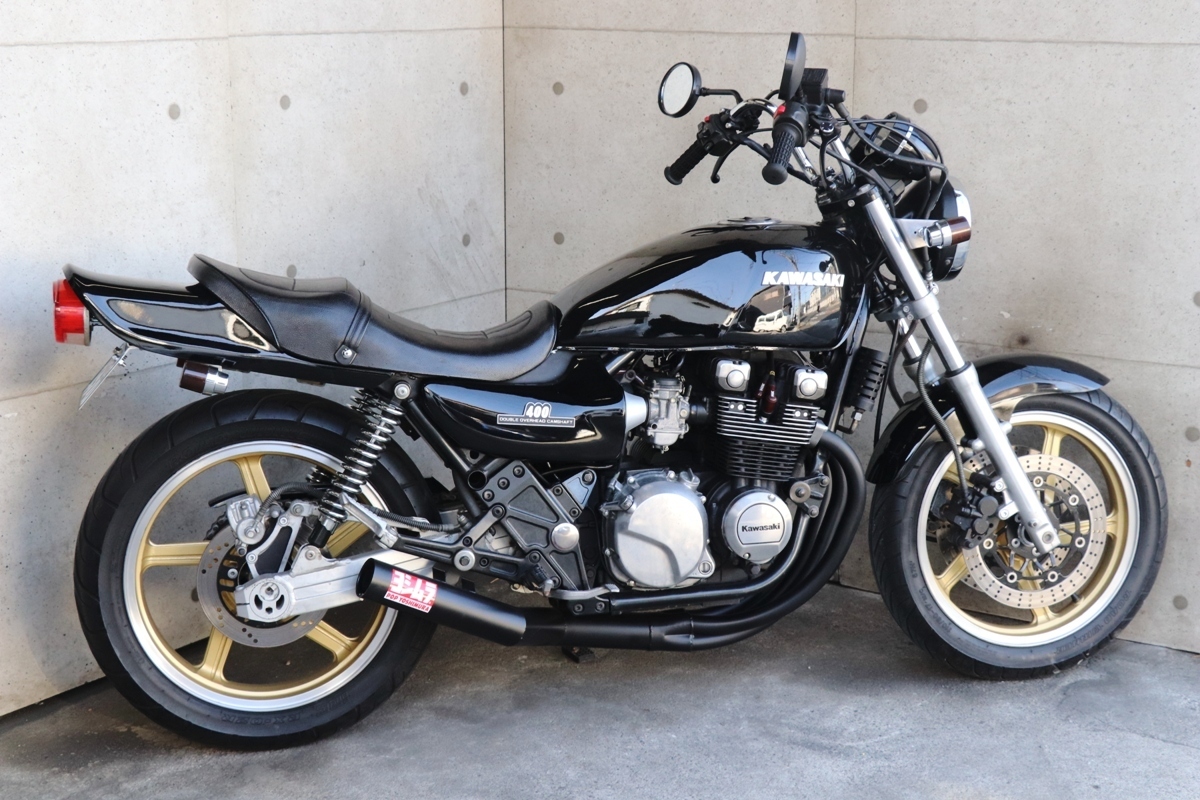 横浜～ Kawasaki ゼファー400 C5 旧車 Z2ブラック爆発仕様 車検付 好調 