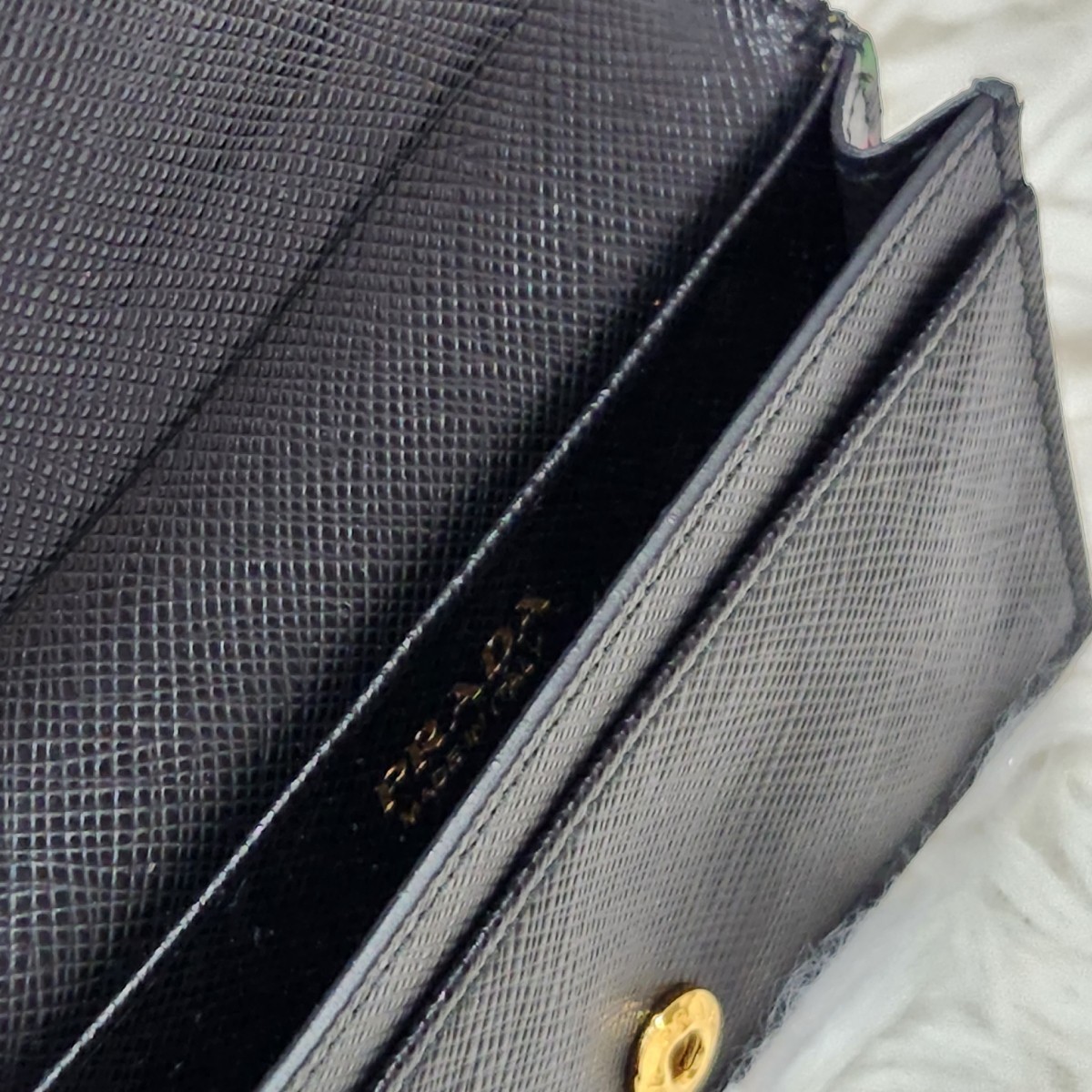 1円 【極美品】【未使用級】PRADA プラダ サフィアーノレザー カード