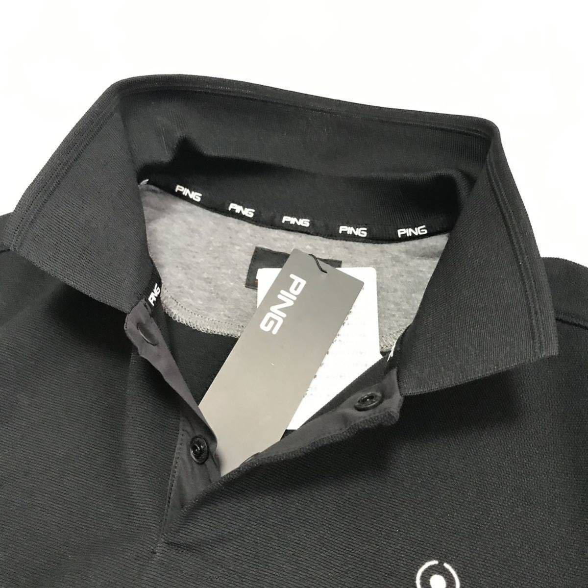 新品【メンズ3L】黒 PING GOLF ピン ゴルフ ビッグロゴ 吸水速乾 半袖