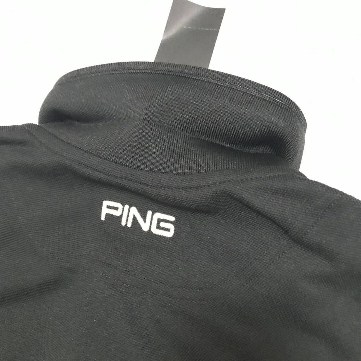 新品【メンズ3L】黒 PING GOLF ピン ゴルフ ビッグロゴ 吸水速乾 半袖