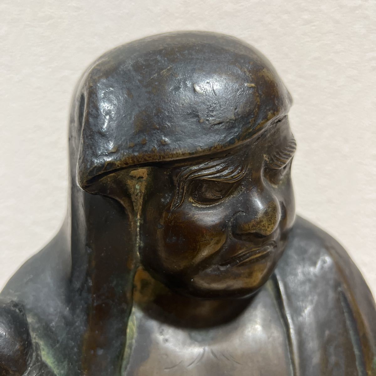 時代 銅製 達磨大師 立像 - 鋳銅製 高村光雲 原型 達磨大師 立像 共箱 