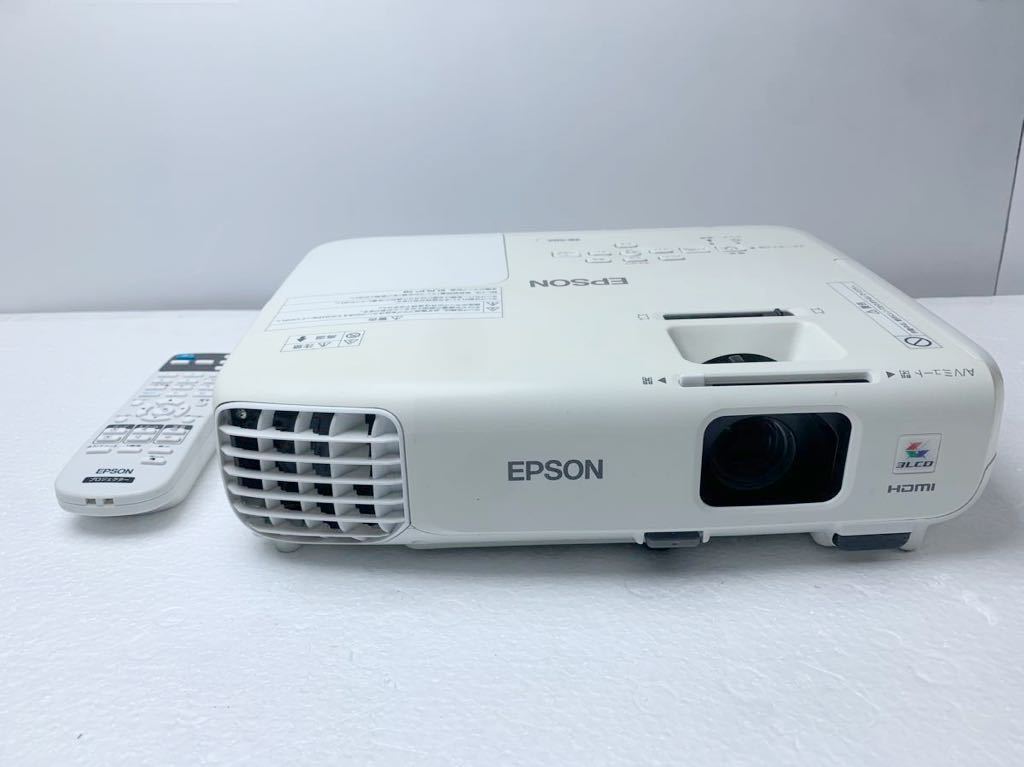 H1-1407CD ★ 中古★EPSON エプソン Multimedia Projector プロジェクター EB-SO3　リモコン付　動作確認済み
