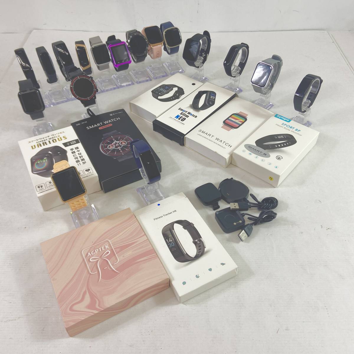 (14927)●【大量】スマートウォッチ18台まとめ/Smart Watch/ウェアラブル端末/動作未確認品/現状品/中古品
