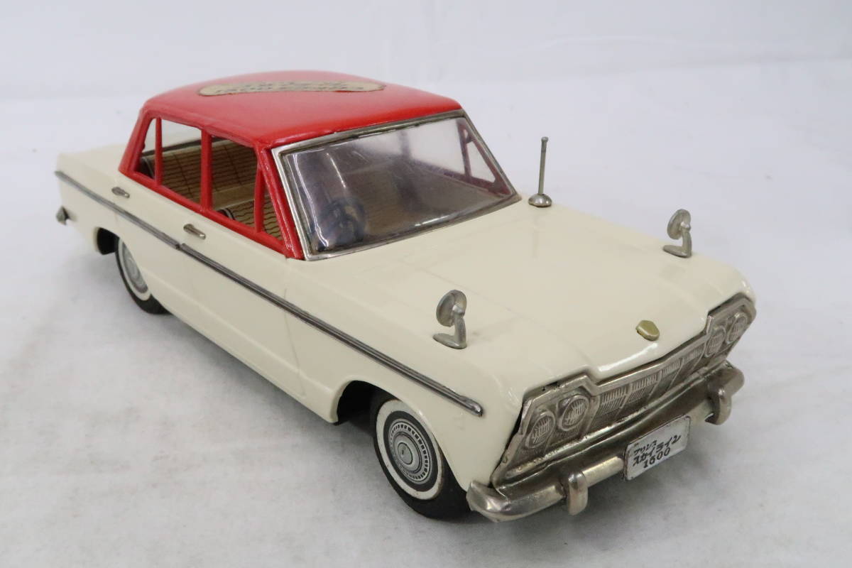 BANDAI バンダイ 1964年2代目 スカイライン1500ＤＸ丹頂鶴 SKYKINE ルーフシール付 リペイント 難有 箱無 1/16程度 約25cm 日本製 ミレレ スカイライン1500DX ～ ブリキ自動車