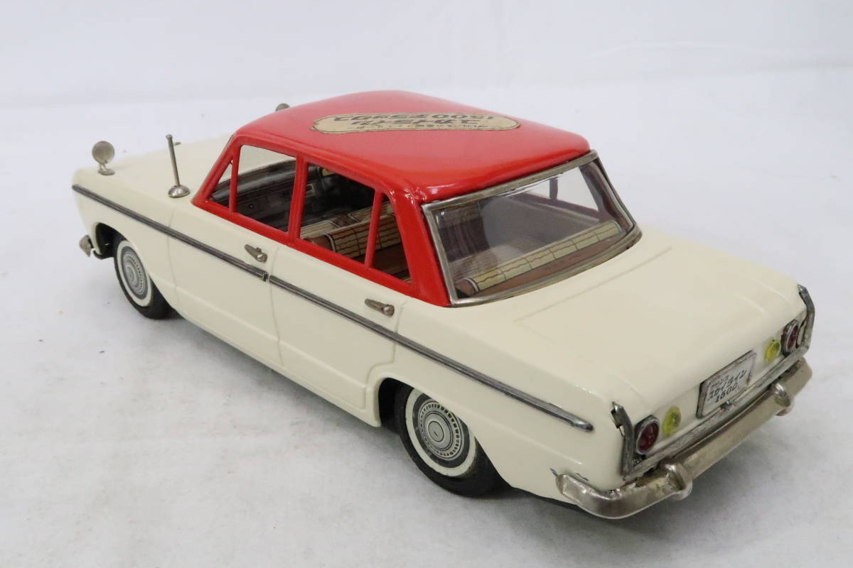 BANDAI バンダイ 1964年2代目 スカイライン1500ＤＸ丹頂鶴 SKYKINE ルーフシール付 リペイント 難有 箱無 1/16程度 約25cm 日本製 ミレレ スカイライン1500DX ～ ブリキ自動車