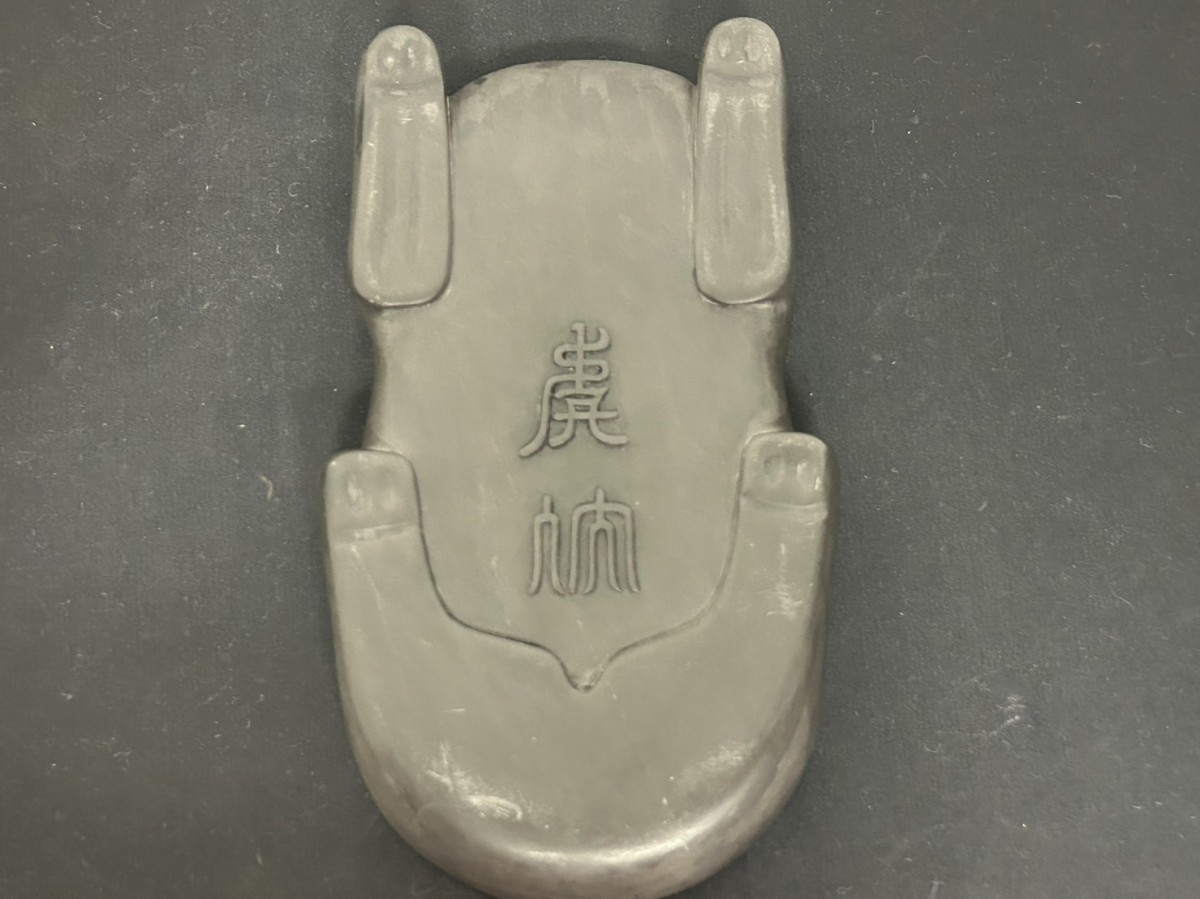 蔵出し 珍品 A2 細密猫型彫刻硯 硯 端渓硯 古玩硯 文房四宝 書道具 文