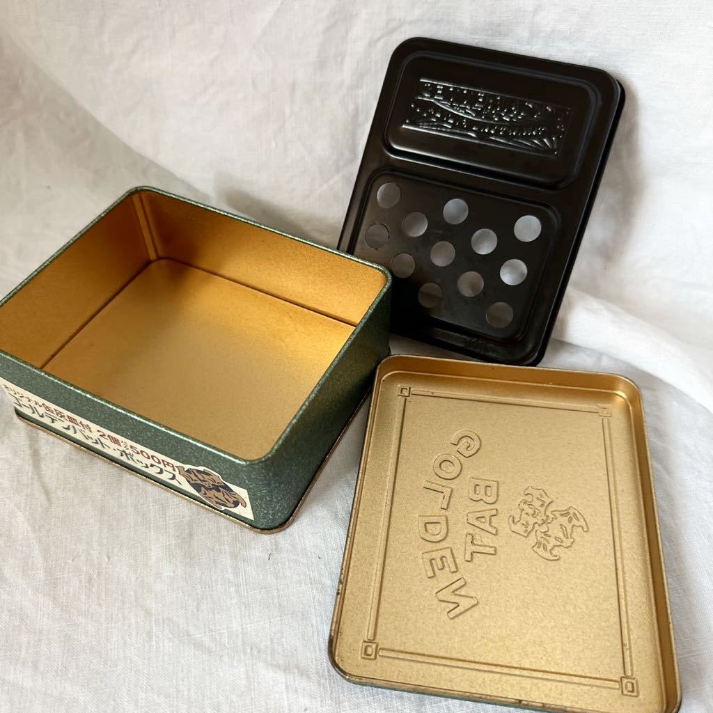 ゴールデンバット ボックス 缶 灰皿 GOLDEN BAT 吸殻入れ タバコ 煙草