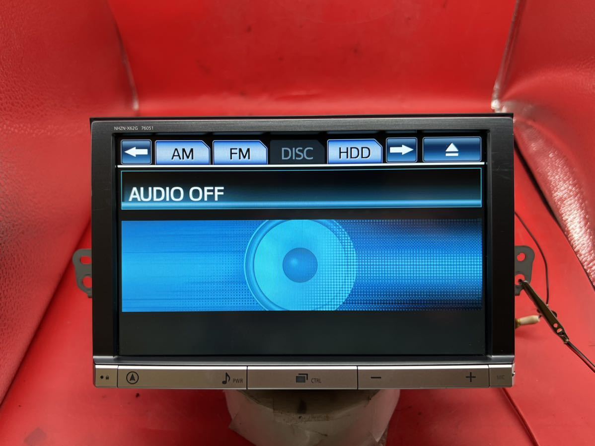 即決トヨタ純正 HDDナビ NHZN-X62G 2018年地図 Bluetooth対応 DVD 動作