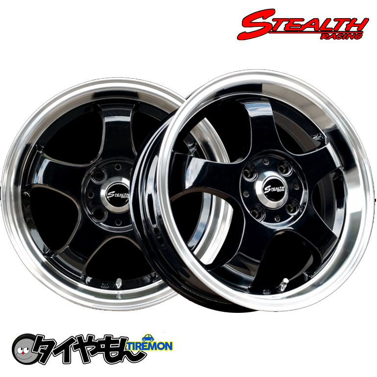 ステルスレーシング K36 16インチ 4H100 6J +45 1本 BK/P アルミホイール 在庫の確認必須