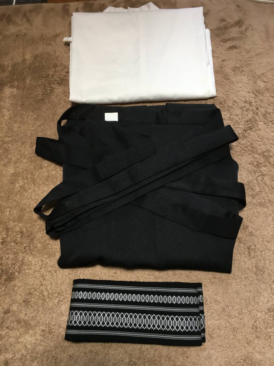 弓道　男用三点セット 道着　L ・帯 ・袴２２.5号