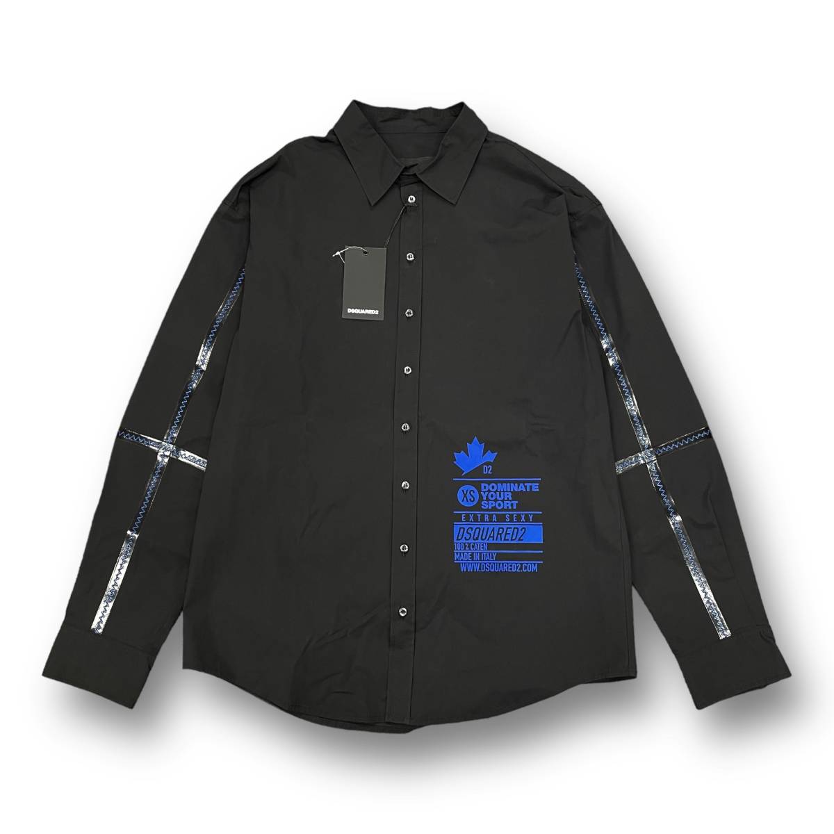 【100%新品，定番人気】 定価136400円 国内正規 DSQUARED2 DOMINATE YOUR SPORT ラインテープ プリントシャツ ディースクエアード S74DM0490 48(トップス)｜売買されたオークション情報、yahooの商品情報をアーカイブ公開 - オーク 男性用