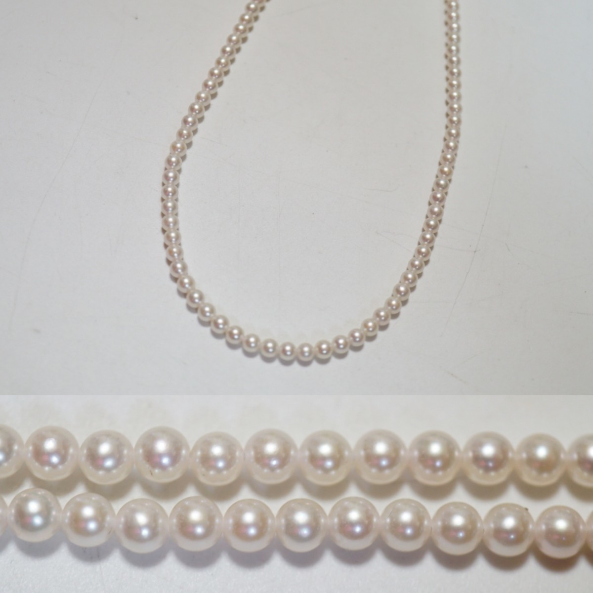 250 アコヤ真珠 本真珠 パール ネックレス 全長約46㎝ ヴィンテージ アクセサリー 925刻印 真珠ネックレス ペンダント 冠婚葬祭 あこや