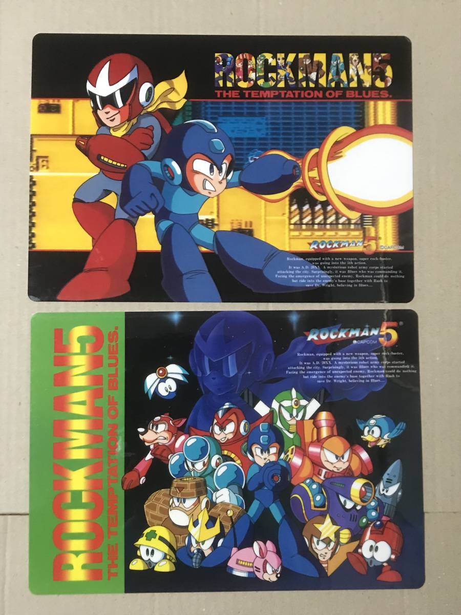 ロックマンシリーズ 下敷き 6枚セット CAPCOM ファミコン スーファミ 