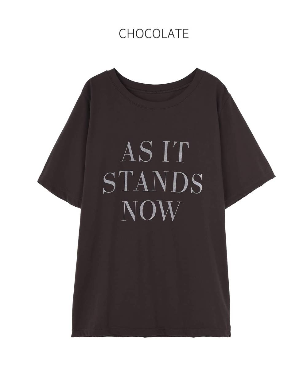 ■【STYLE DELI】【Made in JAPAN】AS ITロゴTシャツ／チョコレート・Mサイズ