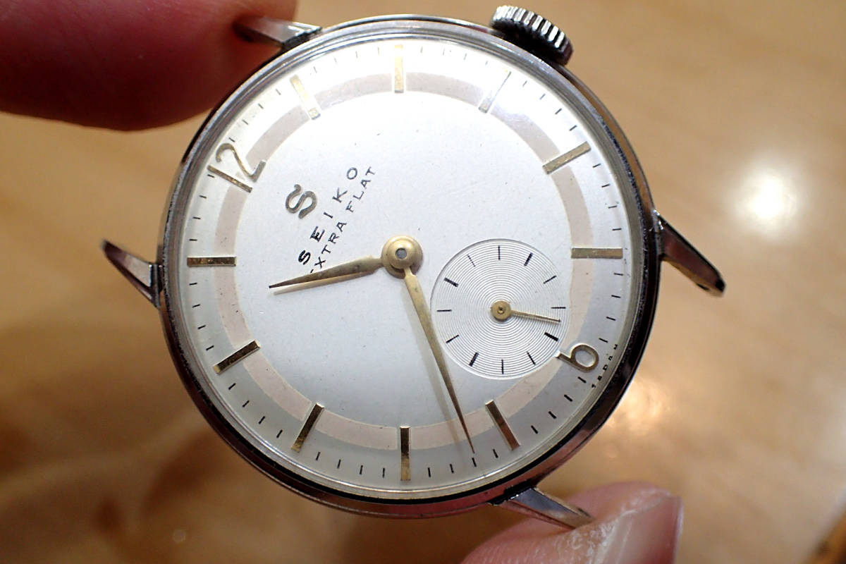 ヴィンテージ SEIKO EXTRA FLAT 手巻き時計 時計店在庫/デッドストック 激レア◇セイコー/SEIKO エクストラ