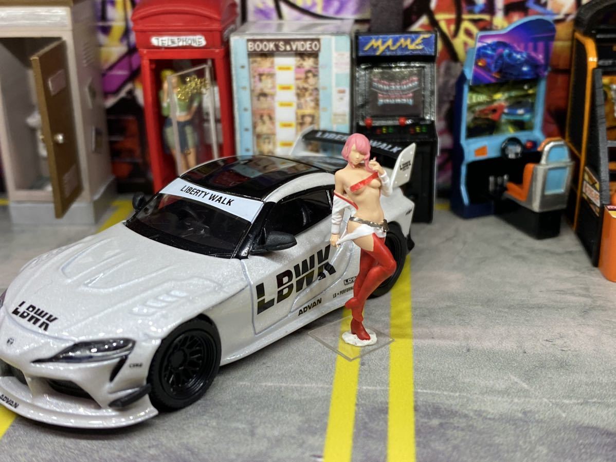 1/64 スケール ジオラマ 喫煙美女 セクシーガール フィギュア 日本未