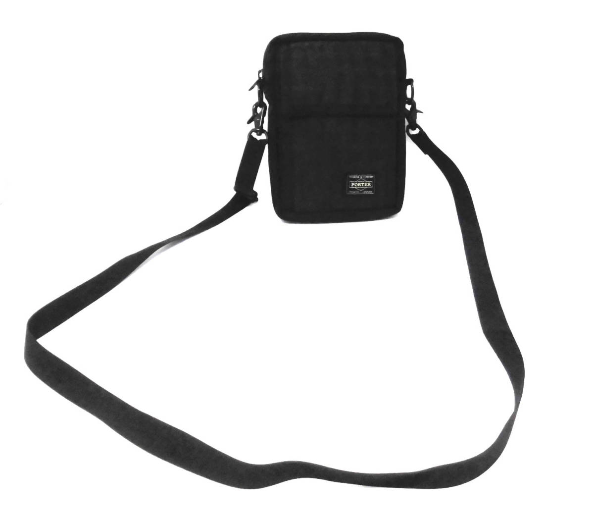 Ё美品 PORTER ポーター ダイヤチェック ナイロン ミニショルダーバッグ サコッシュ