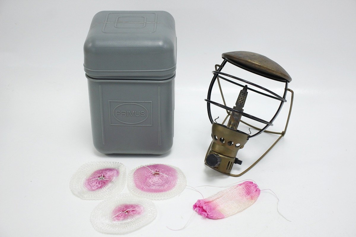 スパーク確認済み PRIMUS プリムス EX-3240 スウェーデン製 ガスランタン マントル付き キャンプ アウトドア 現状品 4-E083Y/1/060
