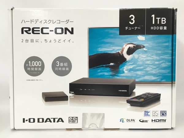 DATA I-O REC-ON HDDハードディスクレコーダー 1TB 3番組同時録画対応