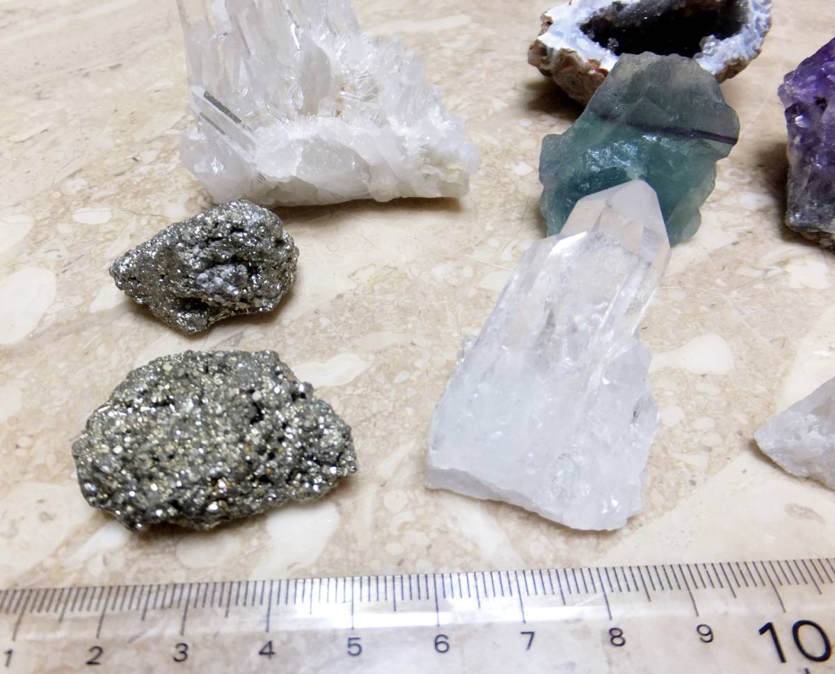 原石 セット 水晶 紫水晶 黄鉄鉱 晶洞 パイライト アメジスト 蛍石 