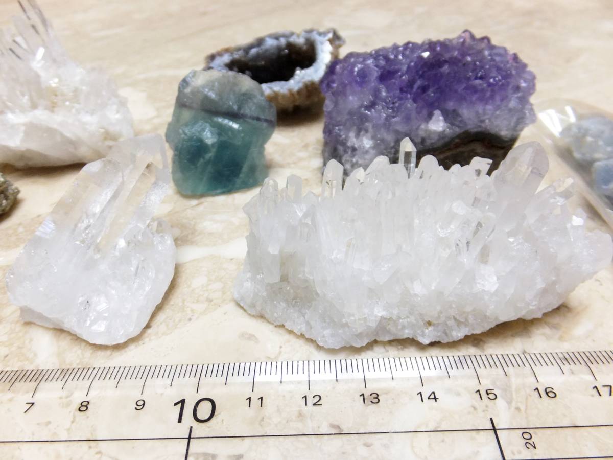 原石 セット 水晶 紫水晶 黄鉄鉱 晶洞 パイライト アメジスト 蛍石 