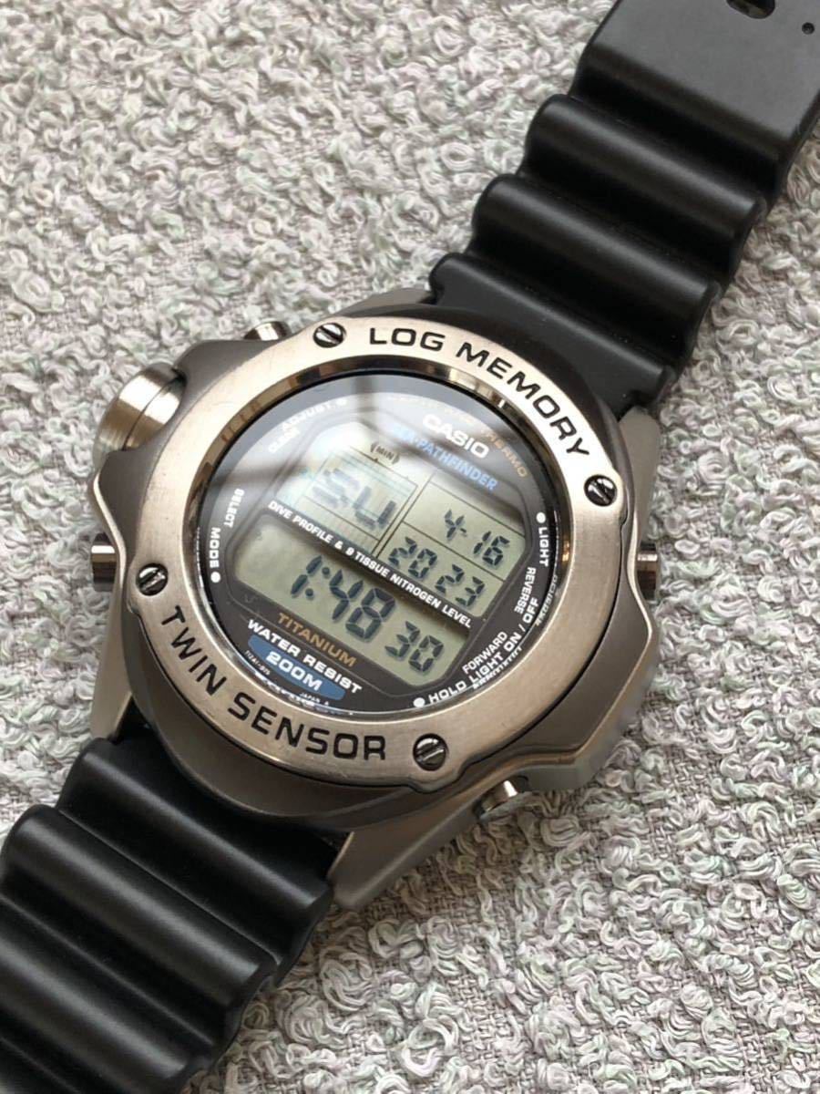 美品】カシオ潜水王最終型SPF-100チタンSEA-PATHFINDER（フロッグマン 