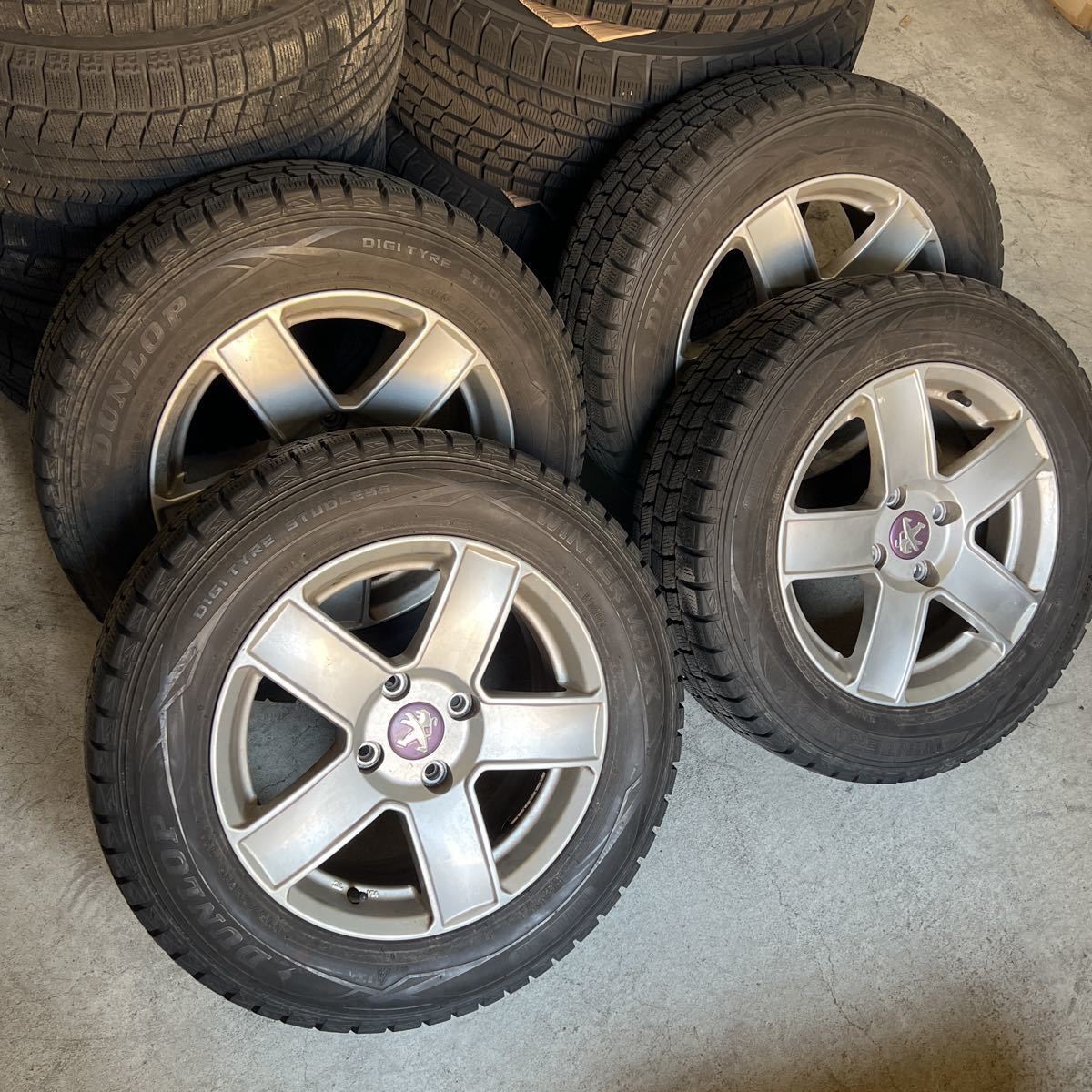 プジョー純正2008 ダンロップウインターマックス195/65R15 4本セット