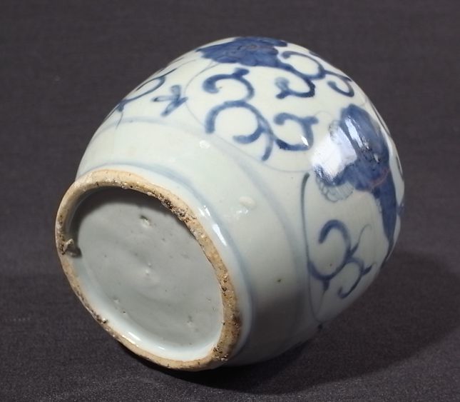 d8 中国 明末清初 獅子花唐草染付壺 吉祥獣 【公式通販】