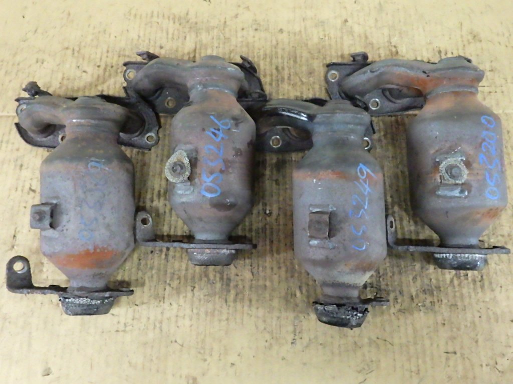 [石] ダイハツ KFVE 触媒 4個セット 棚落ち無 コア用 ■ マニ ロジウム パラジウム ジャンク品 053200/3249/3246/3369 ■