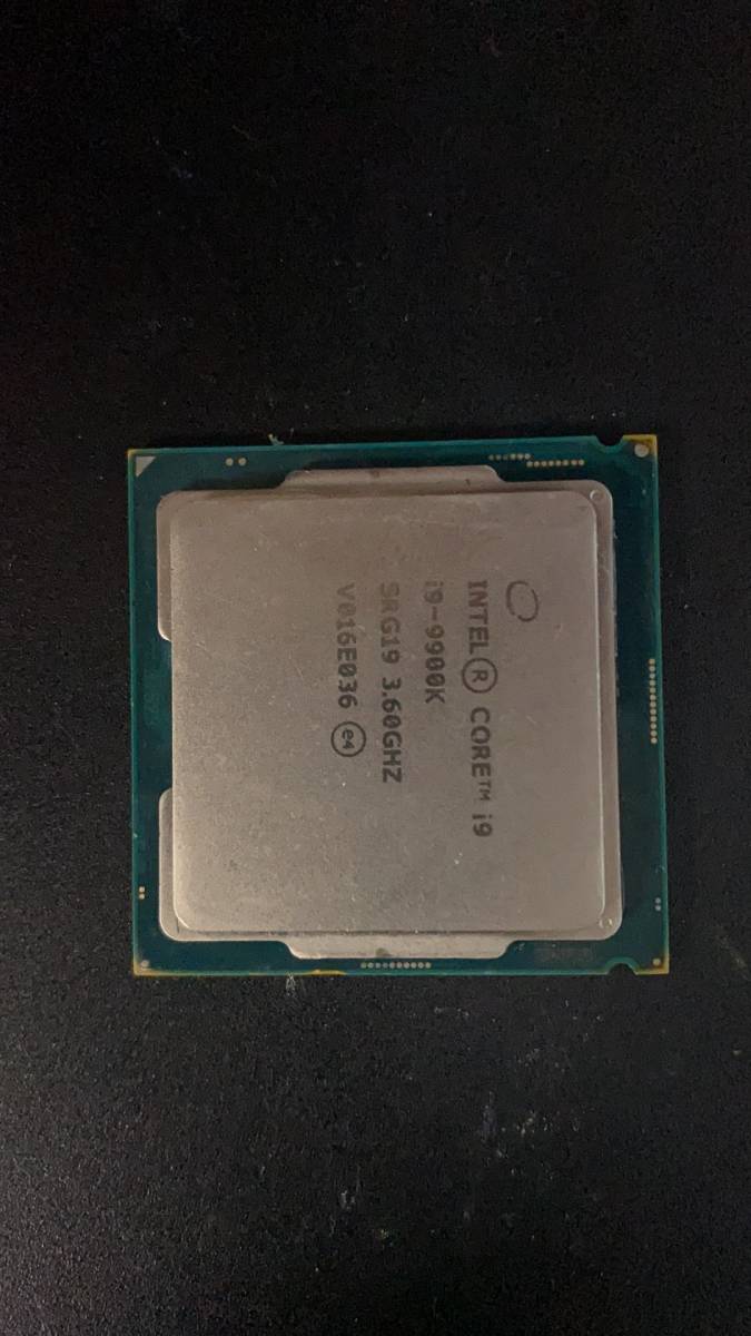 Intel I9-9900K LGA 1151 中古分解品 BIOS起動確認 社内管理番号E39