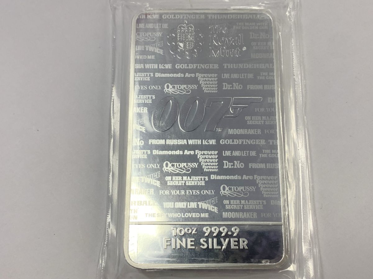 L458-I37-1988★ The Royal Mint ロイヤルミント 007 10オンス 999.9 FINE SILVER シルバー インゴット 約316g ⑥