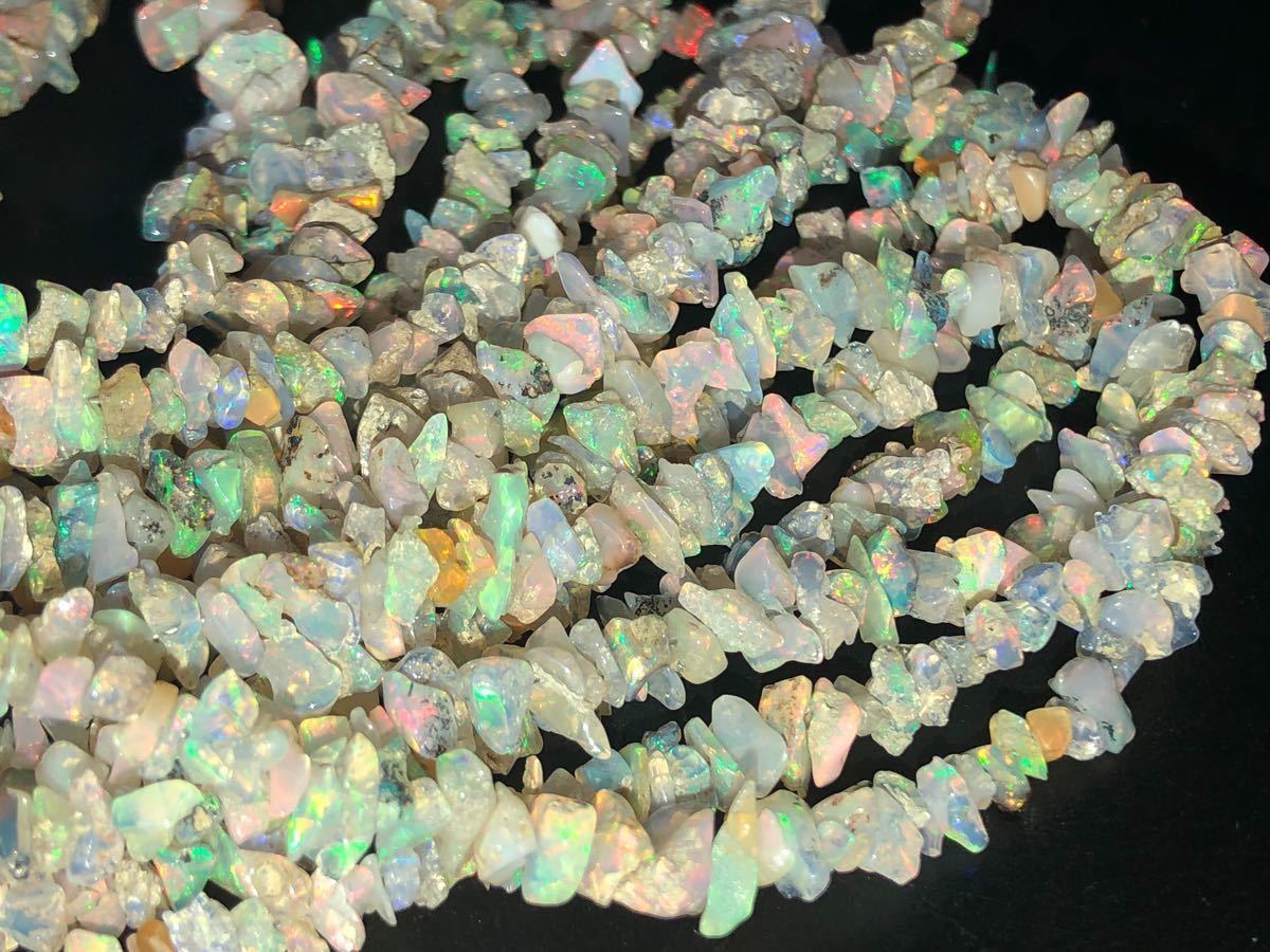 まとめて8本☆エチオピアン 天然オパール ラフ ビーズ☆ 412ct 原石