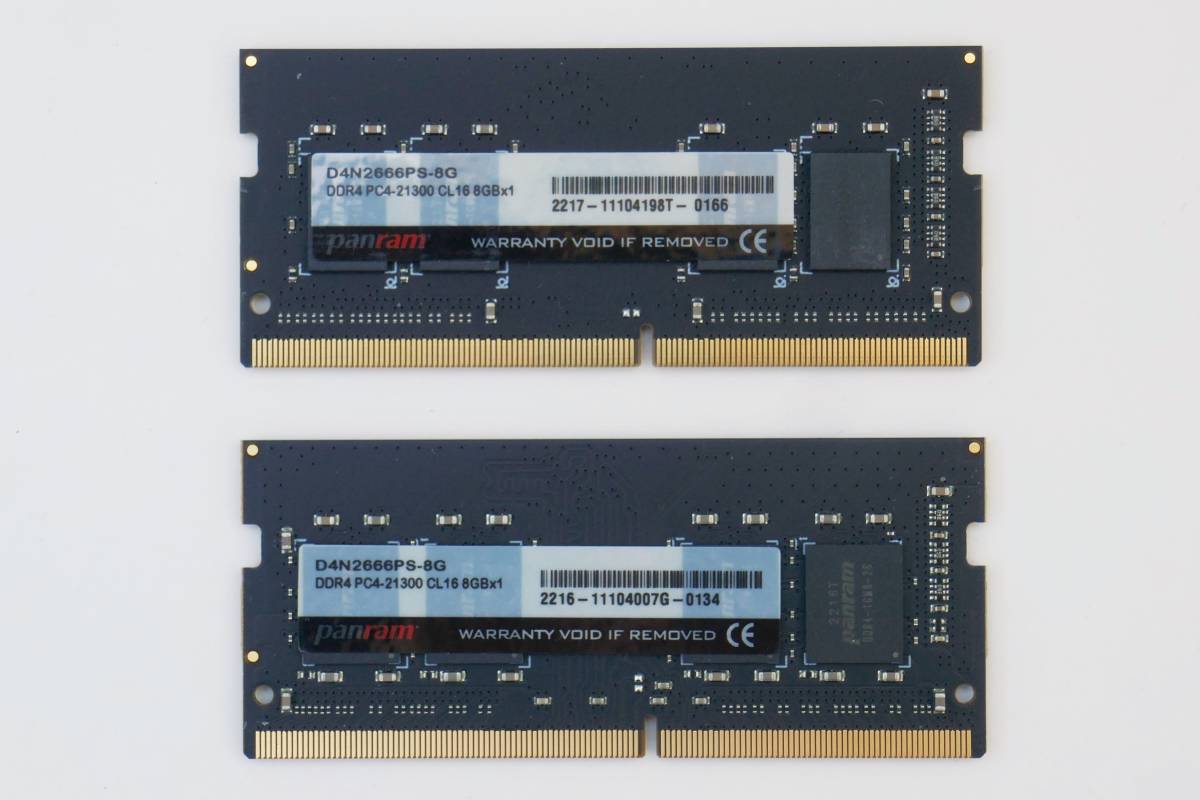 □ノートPC用 16GBセット□CFD DDR4-2666 8GB 2本 送料全国210