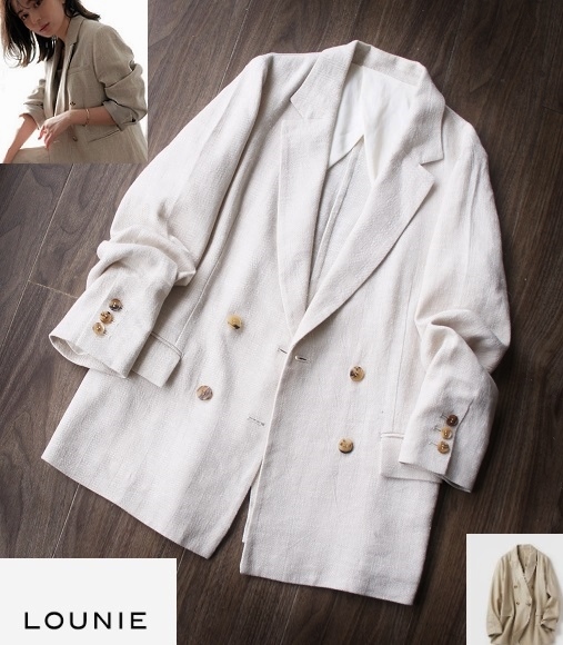 LOUNIEルーニー/サマーリネンベースデザインジャケット/定3万円弱