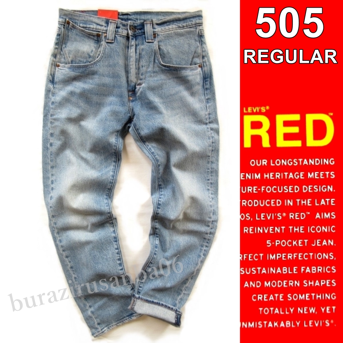 Levi's RED メンズ デニムパンツ ボタンフライ インディゴ Levi's RED