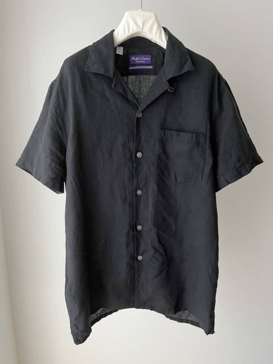 21ss RALPH LAUREN PURPLE LABEL RON HERMAN ラルフローレン パープル レーベル 別注 ロンハーマン 開襟シャツ オープンカラー シャツ 半袖
