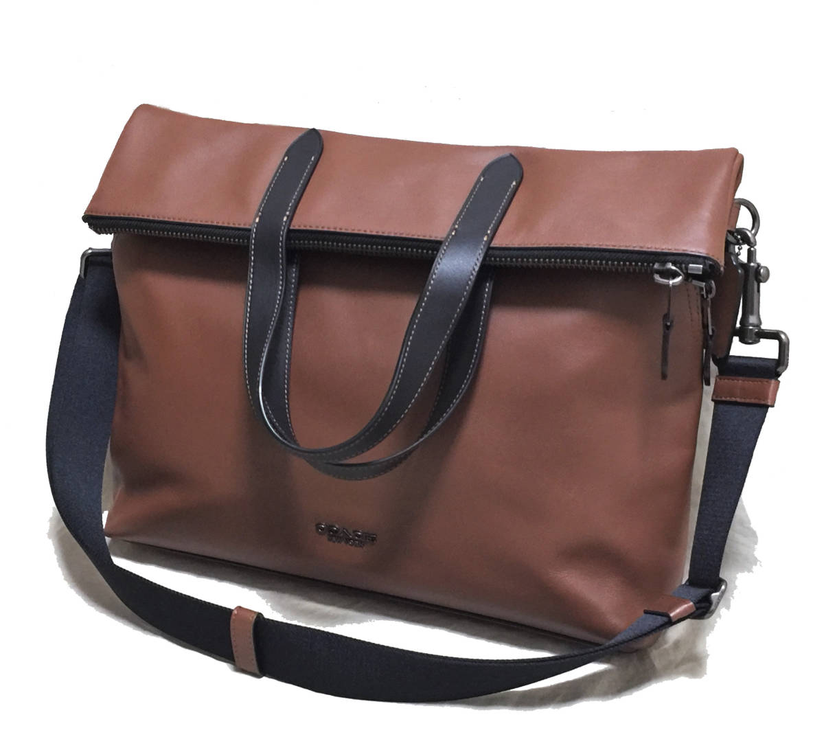 ほぼ未使用 COACH コーチ F50712 グラハム フォルドオーバー 牛革 
